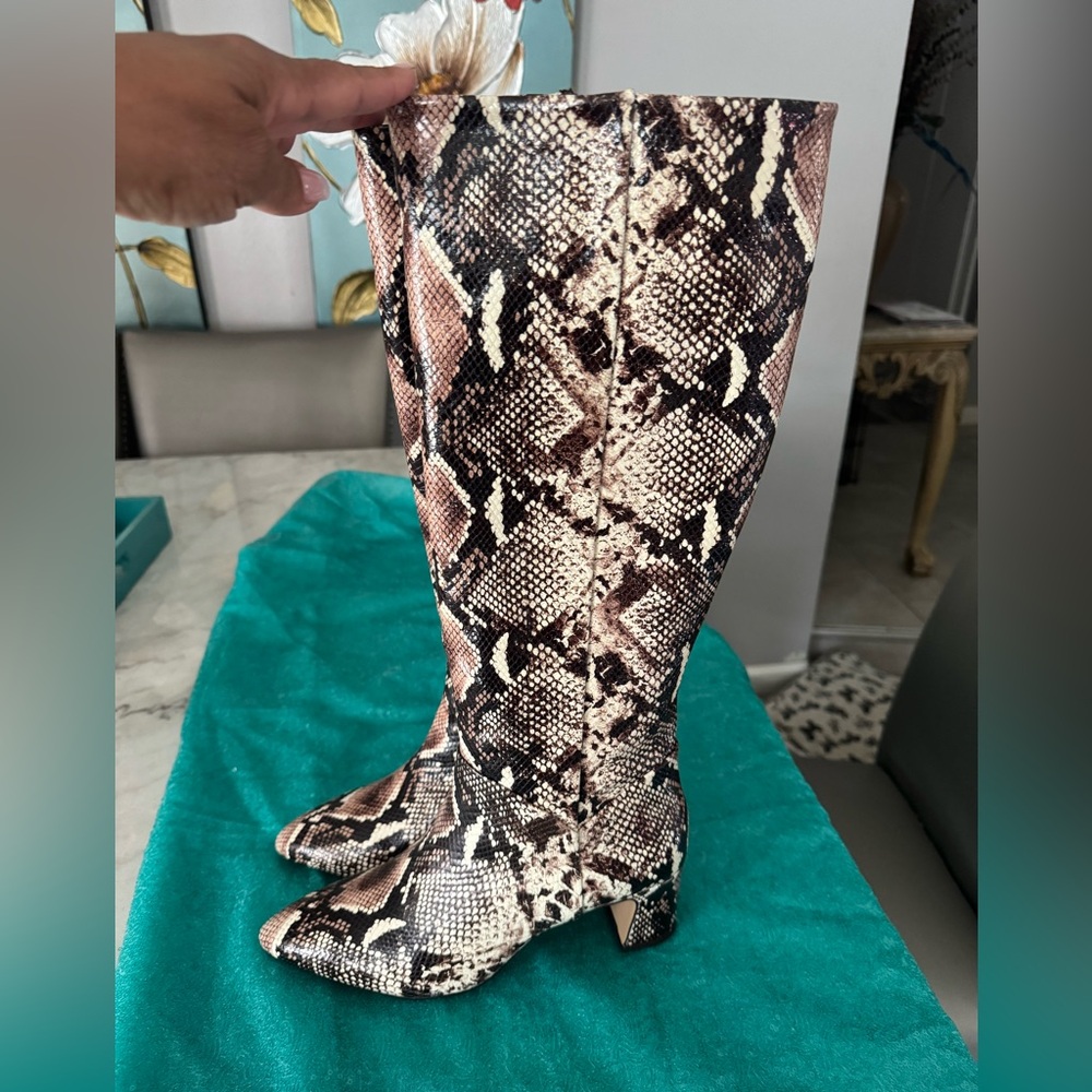 Alex Marie Brown Snakeskin Boots - Picture 3 of 9